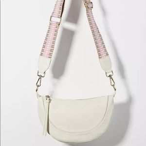 Anthropologie Luna Mini Slouchy Crossbody Bag in Cream